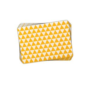 Set of 6 Placemats  Yellow Check - gft