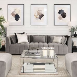 Essen Three Seat Sofa – Dove Grey 