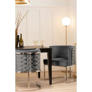 Alveare Dining Chair Silver - Smoke
