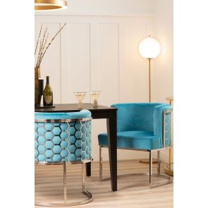 Alveare Dining Chair Silver - Teal