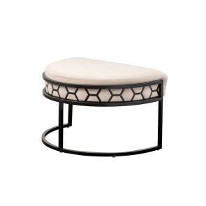 Alveare Footstool Black - Chalk