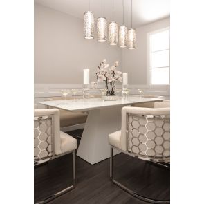 Alveare Dining Chair Silver - Chalk