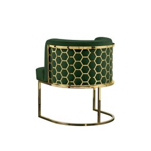 Alveare Dining Chair Brass - Bottle Green