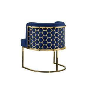Alveare Dining Chair Brass - Royal Blue