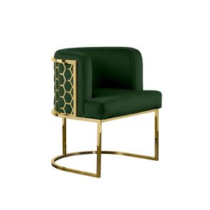 Alveare Dining Chair Brass - Bottle Green