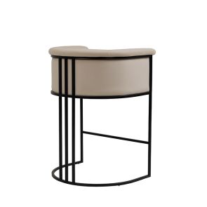 Aria Counter Stool – Taupe – Black Frame