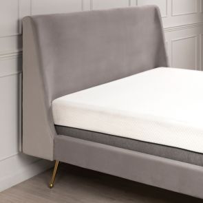 Mason Silver Bed - Brushed Gold Legs
