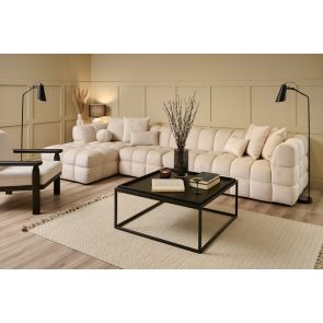 Berlin Extra Large Left-Hand Corner Sofa Light Taupe Chenille 