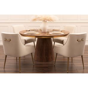 Brewster 4-6 Seat Walnut Dining Table