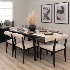 Capri Black Extending Dining Table 
