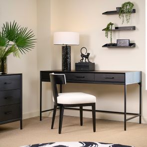 Duo Black Desk/Dressing Table 