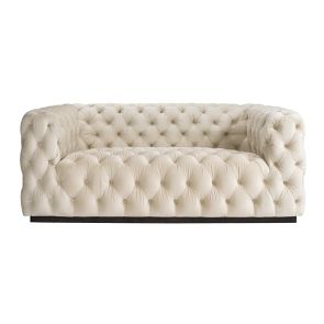 Frankfurt Two Seat Sofa – Chalk – Black Base