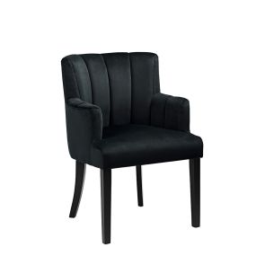 Hatfield Carver Chair - Black Velvet               