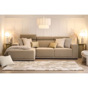 Heather Left Hand Corner Sofa - Taupe 