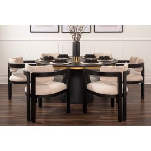 Brewster 6-8 Seat Black Dining Table