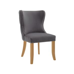 Margonia Dining Chair - Storm Grey - Natural legs 