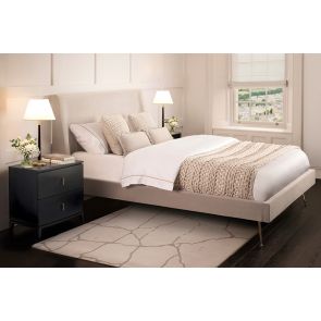 Mason Silver Bed - Shiny Silver Legs