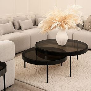 Orion Black Nesting Coffee Tables