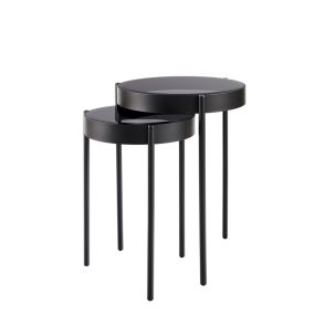 Orion Black Nesting Side Tables