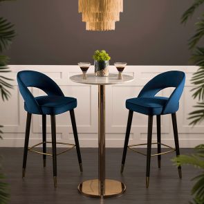 Rossini Bar Stool - Navy