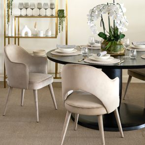 Rossini Carver Chair Taupe