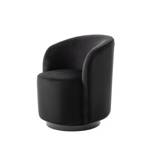 West End Swivel Dining Chair  - Black - Black Base 
