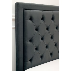 Zeno Upholstered Bed Grey-Blue