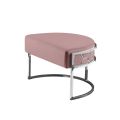 Alveare Footstool Silver - Blush Pink-view2