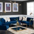 Baxter Right Hand Corner Sofa – Navy Blue-view2