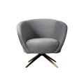 Brodie Swivel Chair - Dove Grey - Brass Base-view3