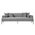 Duke Three Seat Sofa - Dove Grey - Brass Legs-view3