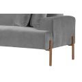 Duke Three Seat Sofa - Dove Grey - Brass Legs-view5