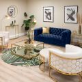 Frankfurt Two Seat Sofa - Navy Blue-view6