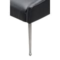 Mason Dining Chair Black Faux Leather - Brushed Silver Legs-view5