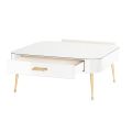 Mason Mirrored Coffee Table – Brushed Gold Legs-view2