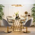Pino 4-5 Brass Dining Table-view2