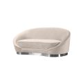 Selini Two Seat Sofa - Chalk, Silver base-view2