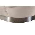 Selini Two Seat Sofa - Chalk, Silver base-view3