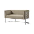 Alveare Two Seat Sofa - Silver - Taupe-view3