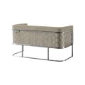 Alveare Two Seat Sofa - Silver - Taupe-view1