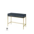 Stiletto Black Glass and Brass Console Table-view1