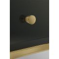 Stiletto Black Glass and Brass Console Table-view3