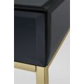 Stiletto Black Glass and Brass Console Table-view4