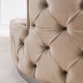 Frankfurt Loveseat - Taupe - Silver Base-view5