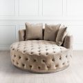 Frankfurt Loveseat - Taupe - Silver Base-view4