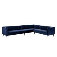 Baxter Large Right Hand Corner Sofa - Navy Blue