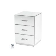 Harper Mirrored Side Table – Silver Details