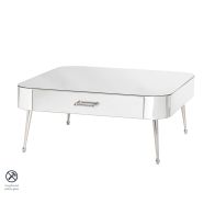 Mason Mirrored Coffee Table – Shiny Silver Legs