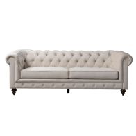 Monty Three Seat Sofa - Chalk