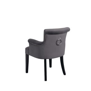 Positano Carver Chair with Back Ring - Smoke